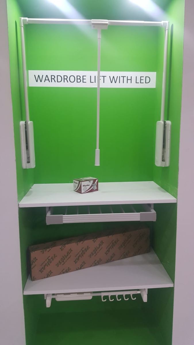 YCA 720 MANUEL WARDROBE LIFT WITH LED LIGHTING