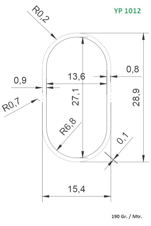 YP 1012  HANGER PROFILE